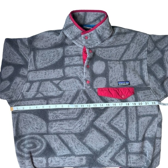 Patagonia Synchilla Snap-T 2015 Printed Tribal Aztec Shale Gray Size Men… - Picture 3 of 8